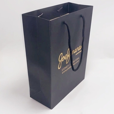 Boutique Card Recycled Paper Gift Bags Embossing Or Glossy Lamination