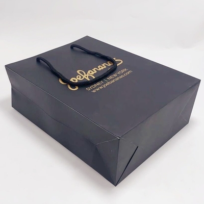 Boutique Card Recycled Paper Gift Bags Embossing Or Glossy Lamination