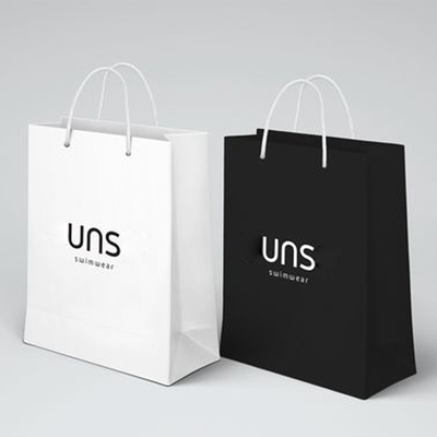 250gsm Recycled Gift Bags Large Personalised White Paper Bags Biodegradable
